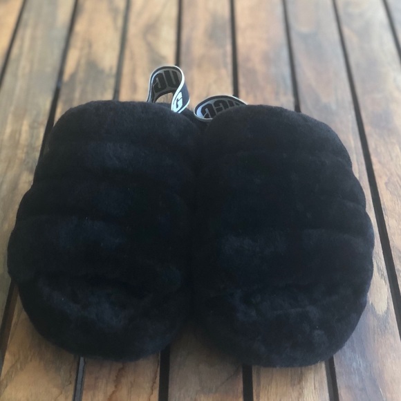 UGG fluff yaeh slide size 8 black - Picture 3 of 8